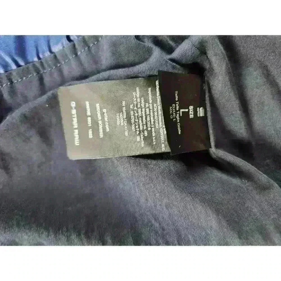 G-Star Raw 'Midder Bomber' Lightweight Zip Up Blue Windbreaker Jacket • Men’s L - Picture 7 of 9